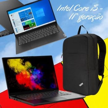 Notebook Lenovo V14 I5-1135g7 8gb 256gb Ssd W10pro 14 Fhd + Mochila Thinkpad Basic De 15,6