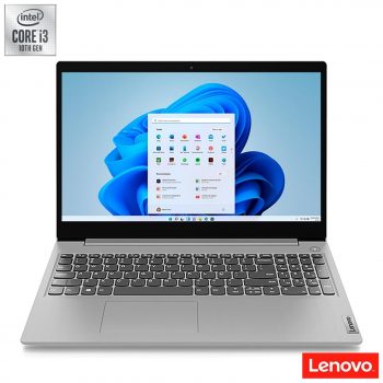 Notebook Lenovo®, Intel® Core™ i3-10110U, 4GB, 256GB SSD, Tela de 15,6", Prata, IdeaPad 3i - 82BS000JBR