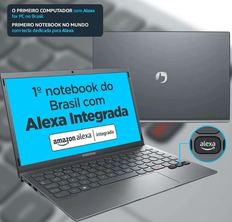 Notebook Positivo Motion Gray Intel® Celeron® Dual Core Windows 11 Home  Cinza - Inclui Microsoft 365*