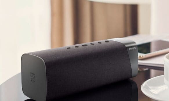 PHILIPS Caixa de som com conexão bluetooth, resistência a água IPX7 e energia para 12h TAS5505/00, cinza, padrão