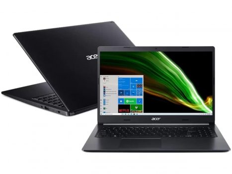 Notebook Acer Aspire 5 Intel Core i5-10210U 8GB 256GB SSD W10 15,6'' IPS FHD Preto A515-54-53VN