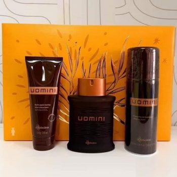Kit Presente Uomini: Desodorante Colônia 100ml + Espuma de Barbear 200ml + Balm Pós-Barba 110g