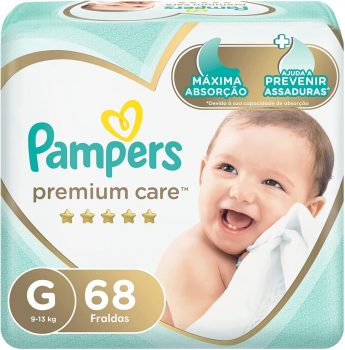 Fralda Pampers Premium Care G - 68 fraldas