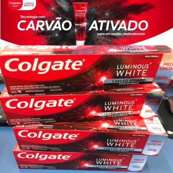 Creme Dental para Clareamento Colgate Luminous White Carvão Ativado 140g Preço especial