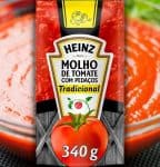 HEINZ - Molho de Tomate com Pedaços, Sabor Tradicional, Sachê 340g