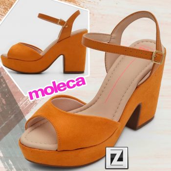 Sandália Moleca Meia Pata Camurça Feminina