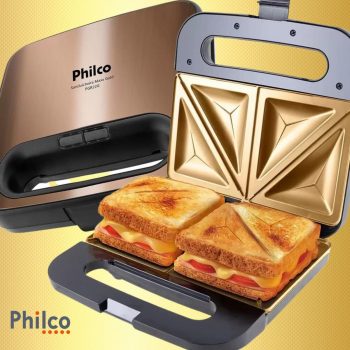 Sanduicheira Philco Maxx Gold PGR22G - Dourada e Preta 750W
