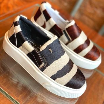 Slip On Santa Lolla Zebra Com Pelo Feminino