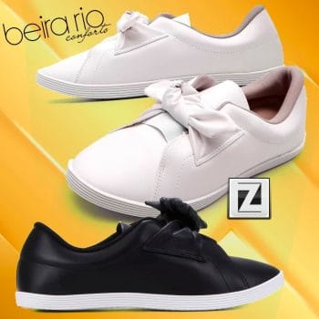 Tênis Beira Rio Slip On Laço Feminino