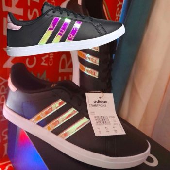 Tênis Courtpoint Adidas - Preto+Rosa