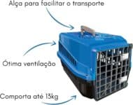 Mecpet Caixa Transporte Mec N.3 para Cães, Azul