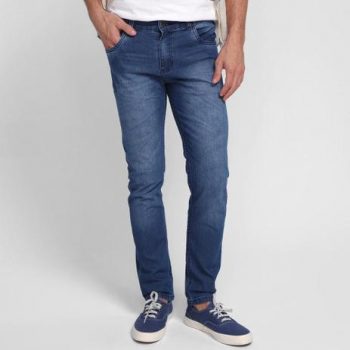 Calça Jeans Ecxo Cintura Média Masculina