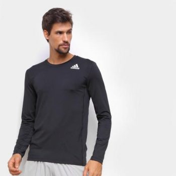 Camiseta de Compressão Adidas Techfit Manga Longa Masculina