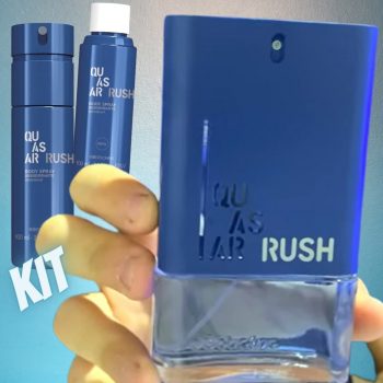 Combo Quasar Rush: Desodorante Colônia 100ml + Body Spray 100ml + Refil 100ml