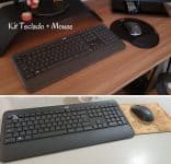 Combo Teclado e Mouse sem fio Logitech MK540 com Teclado com Apoio para as Mãos, Teclas de Mídia, USB, Pilha Inclusa e Layout ABNT2