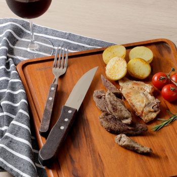 Faqueiro de madeira para churrasco Kangoo 12 peças - Basic+