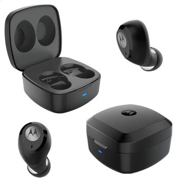 Fone de Ouvido Sem Fio Motorola Moto Buds 100, Bluetooth, com Microfone, Recarregável, USB, Branco - J47000L51N1L WHITE