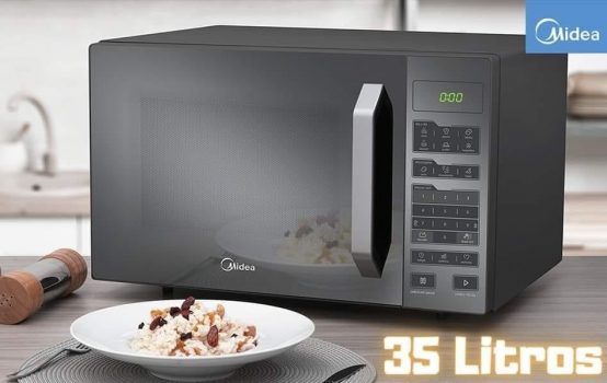 Forno Micro-ondas 35L Prata Espelhado Midea 127V MXSA35S1