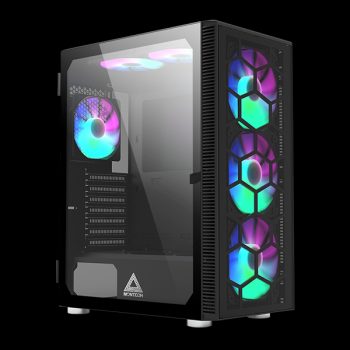 Gabinete Gamer Montech x3 Glass, Mid Tower, Black, ATX, Com 6 Fans RGB, Vidro Temperado