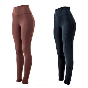KIT 2 Leggings Plus Size Montaria Cós Alto