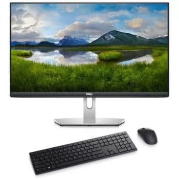 Kit Monitor Dell 23.8” S2421HN Prata + Teclado e Mouse sem fio Dell Pro KM5221W Preto