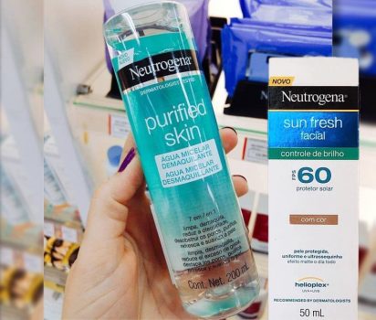 Kit Promocional Protetor Solar Sun Fresh Facial Fps 60 com Cor + Água Micelar Demaquilante Neutrogena, Neutrogena, Cor Única