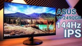 Monitor Gamer Asus 23.8' IPS, Wide, 144 Hz, Full HD, 1ms, Adaptive Sync, HDMI/DisplayPort, Vesa, Som Integrado - VP249QGR