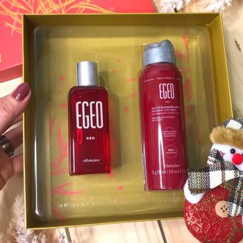 Kit Presente Egeo Red: Desodorante Colônia 50ml + Antitranspirante 75g