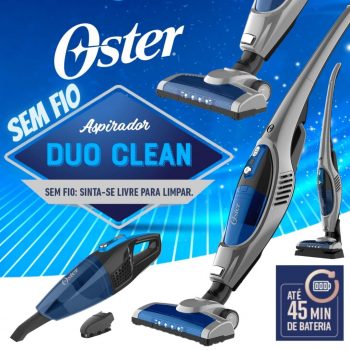 Aspirador De Pó Vertical Oster 2 Em 1 Bateria - Oasp652-bat