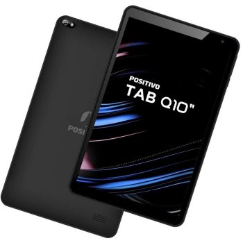 Tablet Positivo Tab Q10 64GB - T2040 Wi-Fi, Bandas 2G/3G/4G Tela LCD de 10” IPS  Android Processador Octa Core 1.6GHz Traseira 5MP + Flash Gravação de vídeo alta definição (1080p) Foco Automático Zoom 2x óptico + 2x digital Frontal 2MP