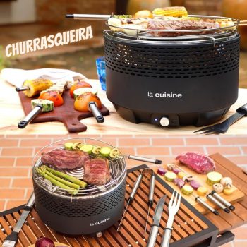 Churrasqueira Portátil à carvão Compact Preta - La Cuisine