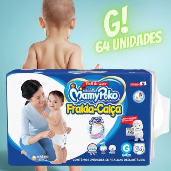 Fralda-Calça MamyPoko Tamanho G, 64 unidades