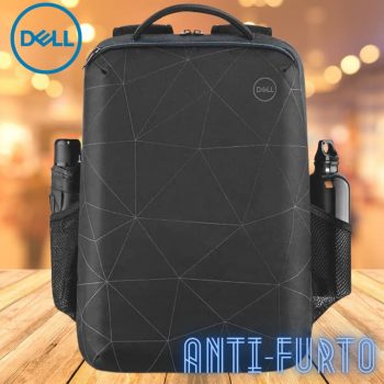 Mochila Essential 15.6", Anti-Furto e Resistente a Água, Dell, Preta