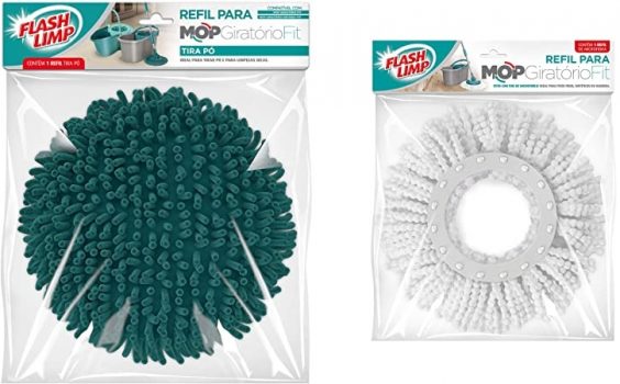 Refil Tira Pó para Mop Giratório Fit (Ref.: MOP5010, MOP5011, MOP9775 e MOP9379),RMOP7191), RMOP7207, Flash Limp