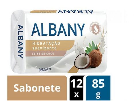 Sabonete em Barra Hipoalergênico Albany - Hidratação Suavizante 85g 12 Unidades