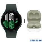 Galaxy Watch4 BT44 mm Samsung com 1,4" + Fone de Ouvido sem Fio Samsung Galaxy Buds2