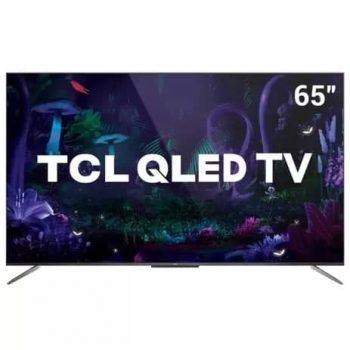 Smart TV TCL 65´ 4K QLED UHD, Dolby Vision, WiFi, Bluetooth, 3x HDMI, 2x USB, HDR10+, Android TV, Google Assistant, Sem Bordas - 65C715