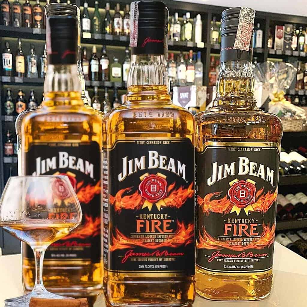 Whisky Jim Beam Fire, Bourbon, 1L - Promotop