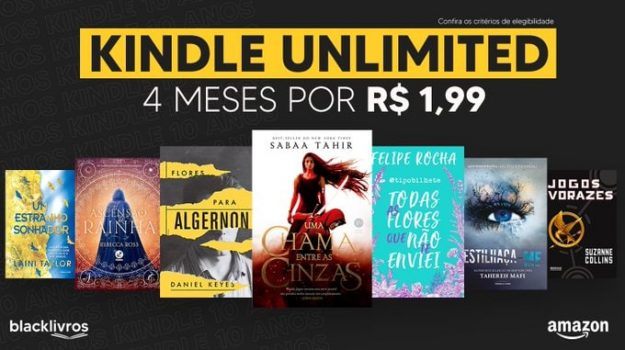 04 meses de Kindle Unlimited por apenas R$ 1,99