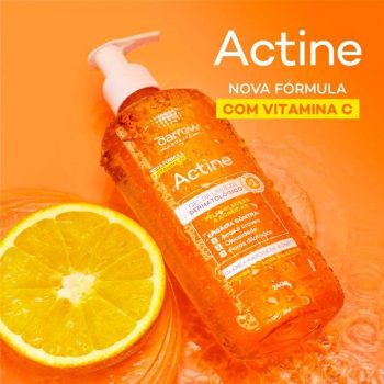 Actine Sabonete Líquido + Vit C, pele oleosa a acneira, Darrow - 400g, Laranja