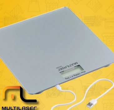 Balança Digital Recarregável USB Multilaser Saúde