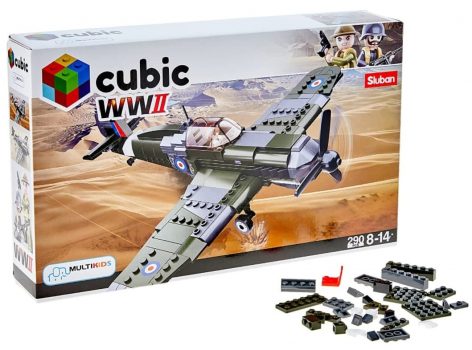 Bloco de Montar Cubic WWII Avião de Combate 290 Peças Multikids – BR1486