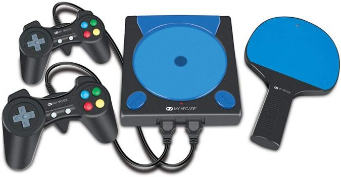 Console Game Station My Arcade Dreamgear com 191 jogos, 2 controladores e raquete sem fio DGUN-2558 Preto e Azul