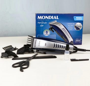 Cortador de Cabelos Mondial, Hair Stylo, 110V, Azul/Prata - CR-07