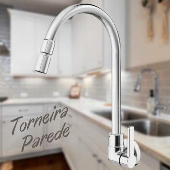 Docol 00801406 Torneira para Cozinha Parede Bica Alta, Cromado