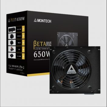Fonte Montech BETA Bronze 650W, 80 Plus Bronze, PFC Ativo