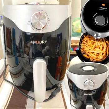 Fritadeira Elétrica Sem Óleo Air Fryer Mallory Smart Fryer 3L - Preta/Prata