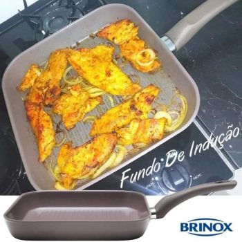 Grill Com Fundo De Indução Optima, 2,4L, 26×4,5cm, Camurça, Brinox