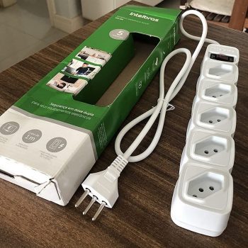 Intelbras Protetor Eletrônico com 5 tomadas EPE 205 Branco, 1m