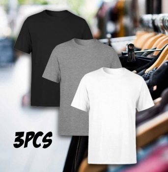 Kit 3 Camisetas Masculina SSB Brand Lisa Algodão 30.1 Premium